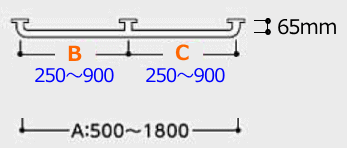 TOTO　I-shaped Grab bars long type