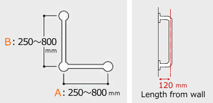 Semi custom made Grab Bar size